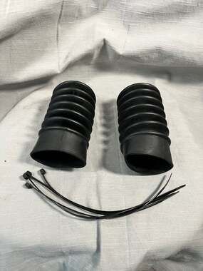 Motorcycle Front Fork Dust Cover Gaiters Boots with Zip Ties